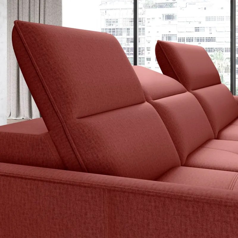 Narożnik MURILLO S Mini z elektryczną regulacją siedziska Lewostronny w tkaninie VOGUE 08 WERSAL