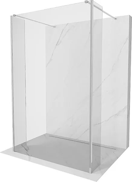 Mexen Kioto ścianka prysznicowa wolnostojąca 180 x 30 x 30 cm, transparent, chrom - 800-180-030-222-01-00-030