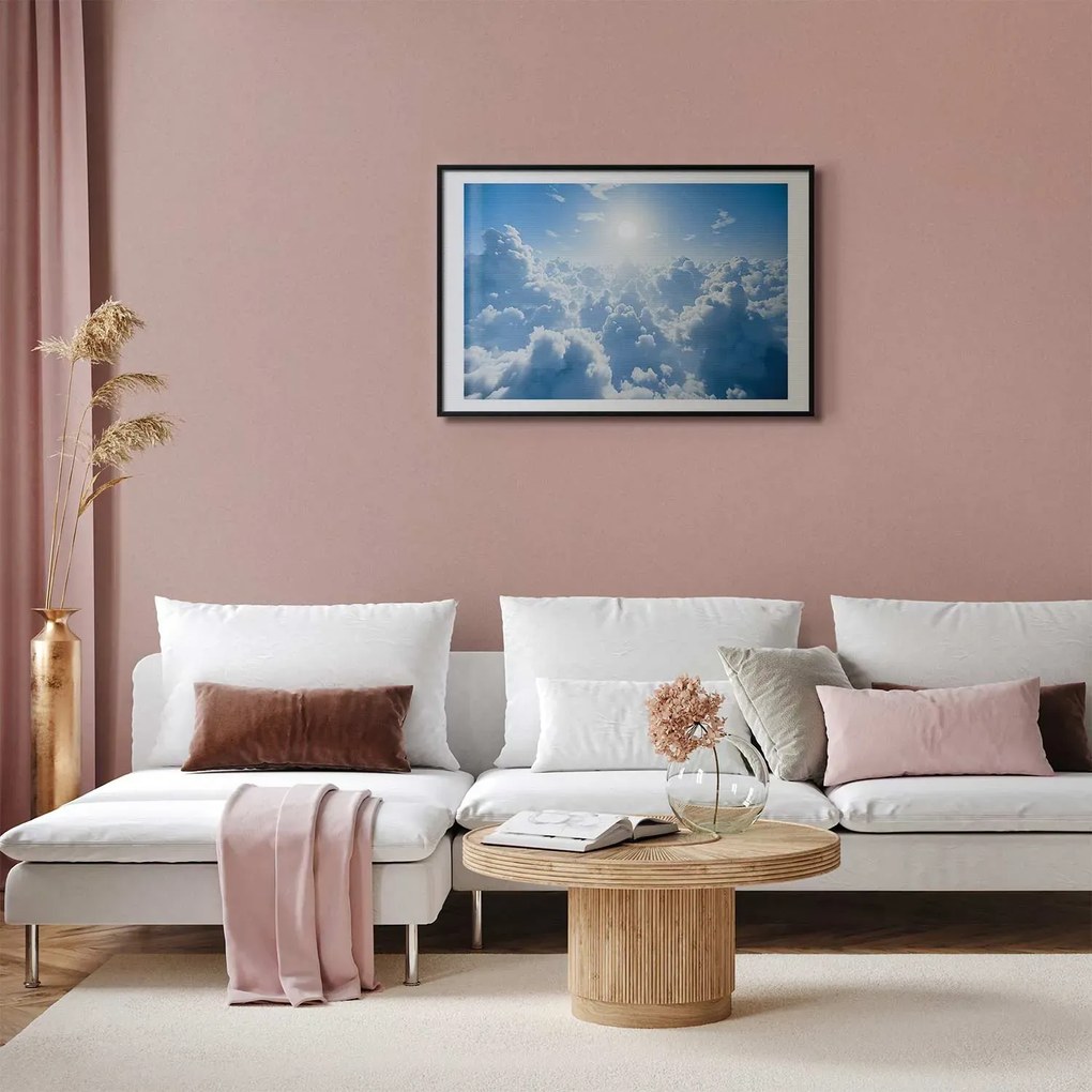 Plakat Niebiański spokój 30x21 cm z ramą czarną z marginesem ARTGEIST B