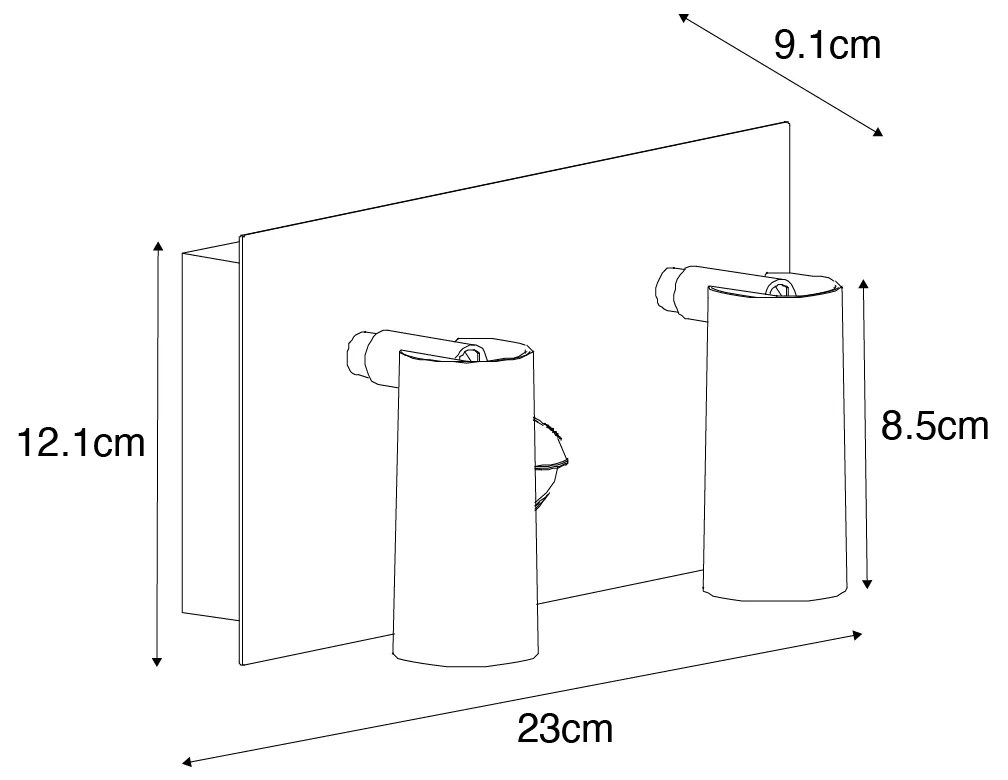 Lampka ścienna zewnętrzna czarna z LED 2-punktowy czujnik ruchu - Simon