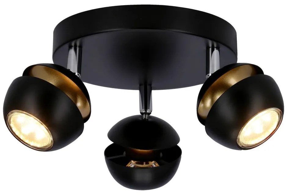 Lampa sufitowa w czarno-złotym kolorze z metalowym kloszem 26x26 cm Boni – Candellux Lighting