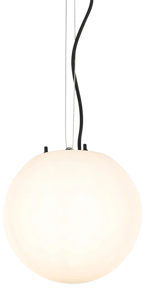 Zewnetrzna Nowoczesna wisząca lampa zewnętrzna biała 25 cm IP44 - Nura Nowoczesny Oswietlenie zewnetrzne