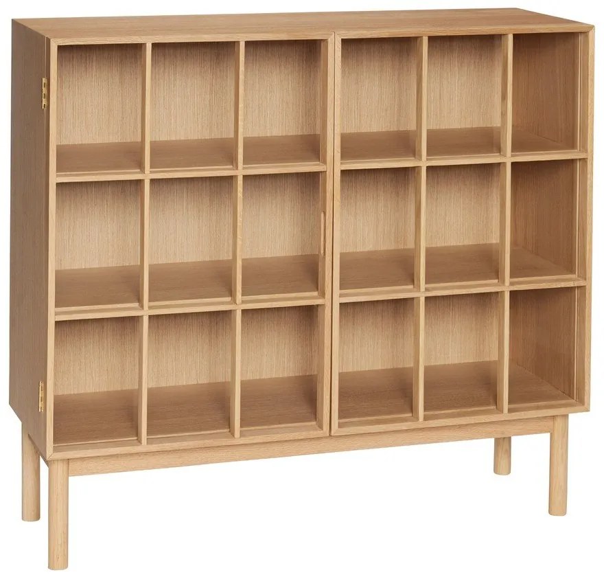 Witryna z drewna dębowego 100x90 cm Shoji – Hübsch