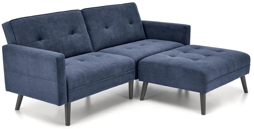 Sofa rozkładana CORNELIUS niebieska HALMAR