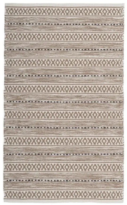 Beżowy bawełniany dywan odpowiedni do prania 70x140 cm – Casa Selección