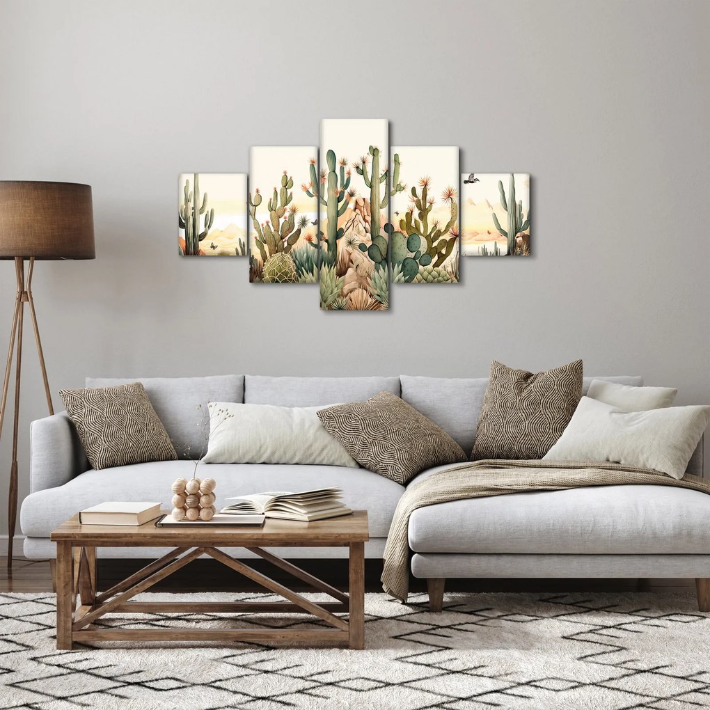 Obraz - Pustynia, akwarela (125x70 cm)