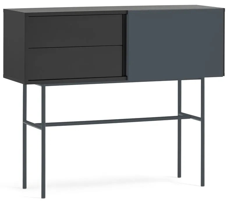 Czarno-antracytowa konsola 35x110 cm Nube – Teulat