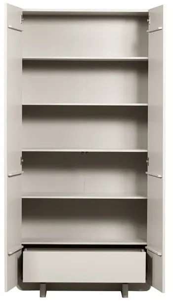 Kremowa szafka modułowa z litego drewna sosnowego 101x210 cm Basu – WOOOD