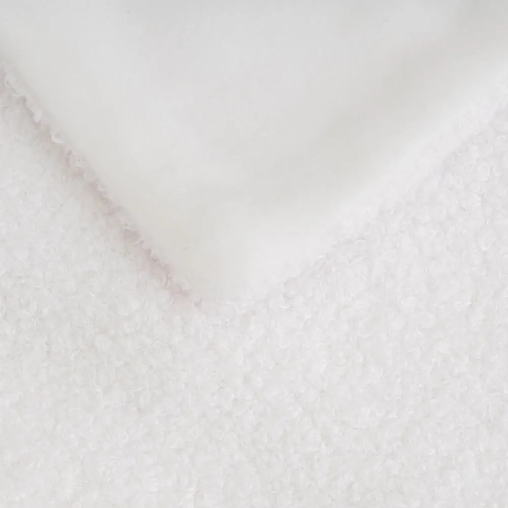 Biały koc z materiału sherpa 130x160 cm Sherpa Bouclé – Casa Selección