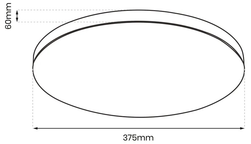 Plafon Slimi 24W 4000K Czarny