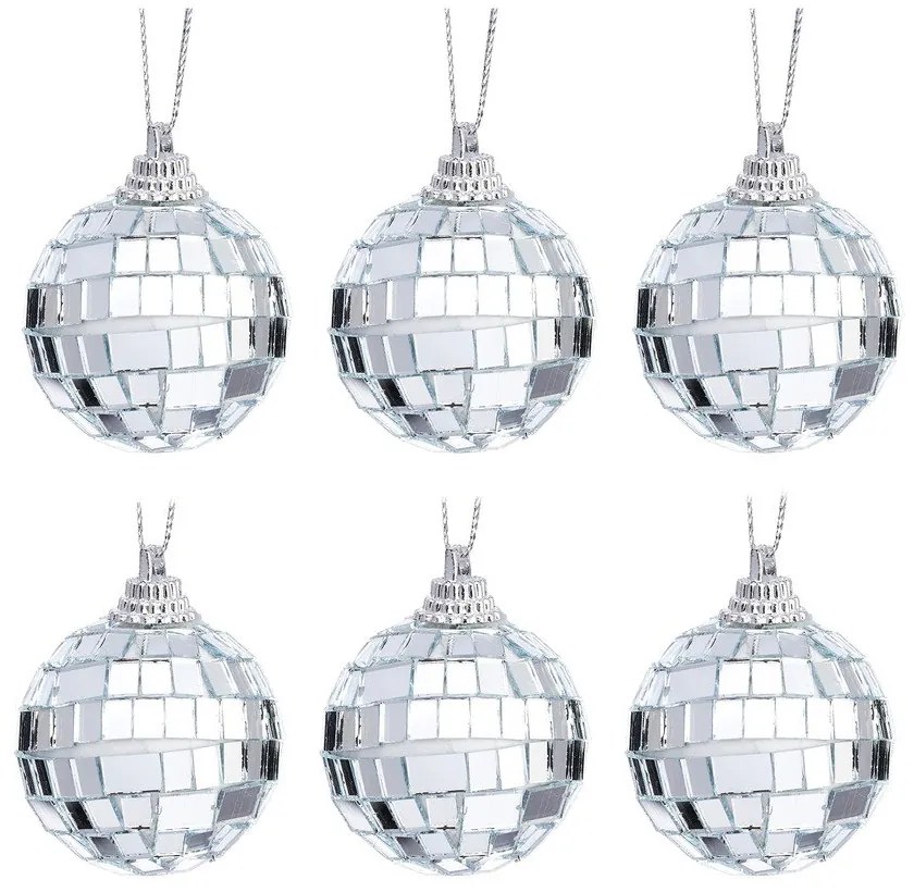 Plastikowe bombki zestaw 6 szt. ø 4 cm Mirror Ball Mini – Sass &amp; Belle