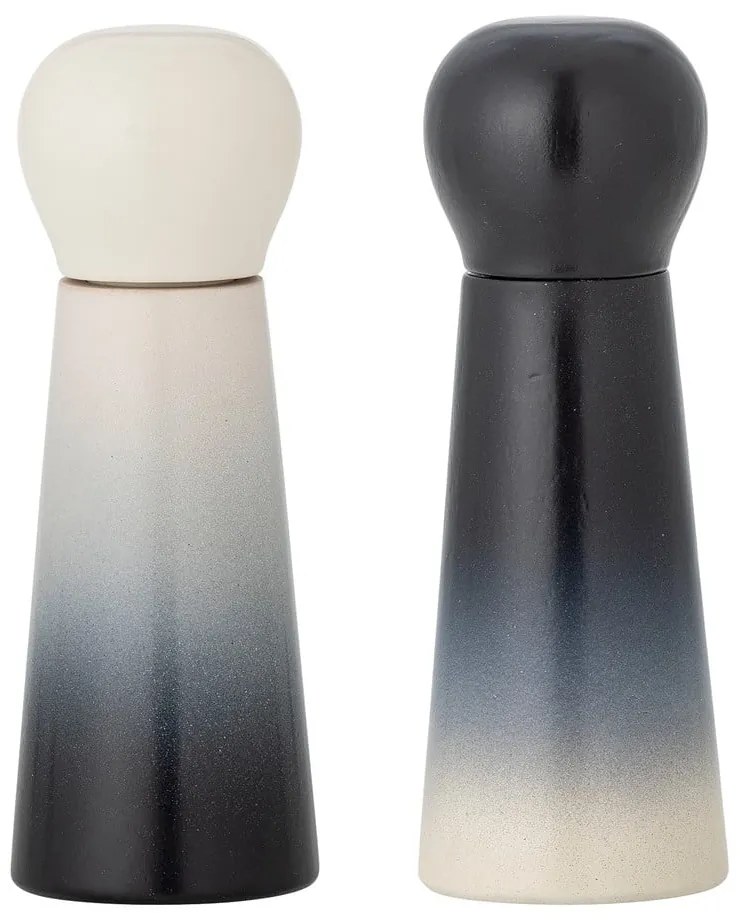 Biało-niebieskie drewniane młynki 2 szt. Hyman – Bloomingville