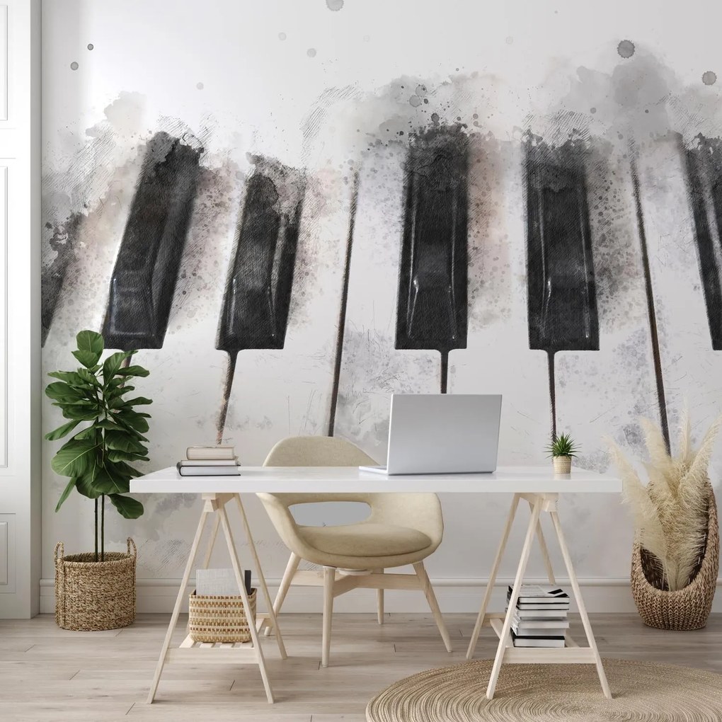 Fototapeta - Pianino, rysunek (196x136 cm)