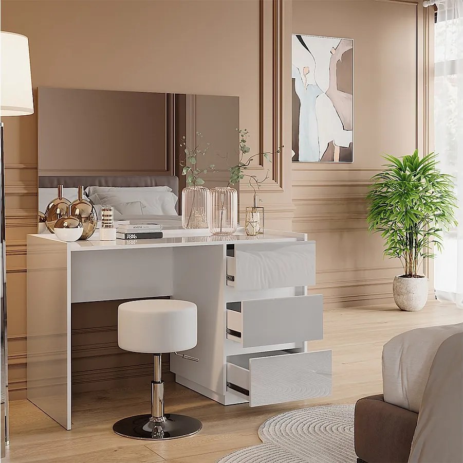 Toaletka biały wysoki połysk 120x60x78.6 marla