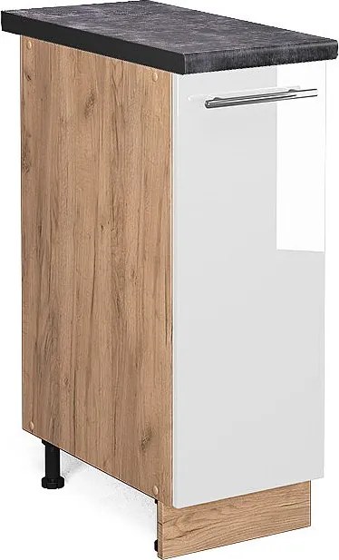 Szafka apteczna biały wysoki połysk 30x60x82 fame-line