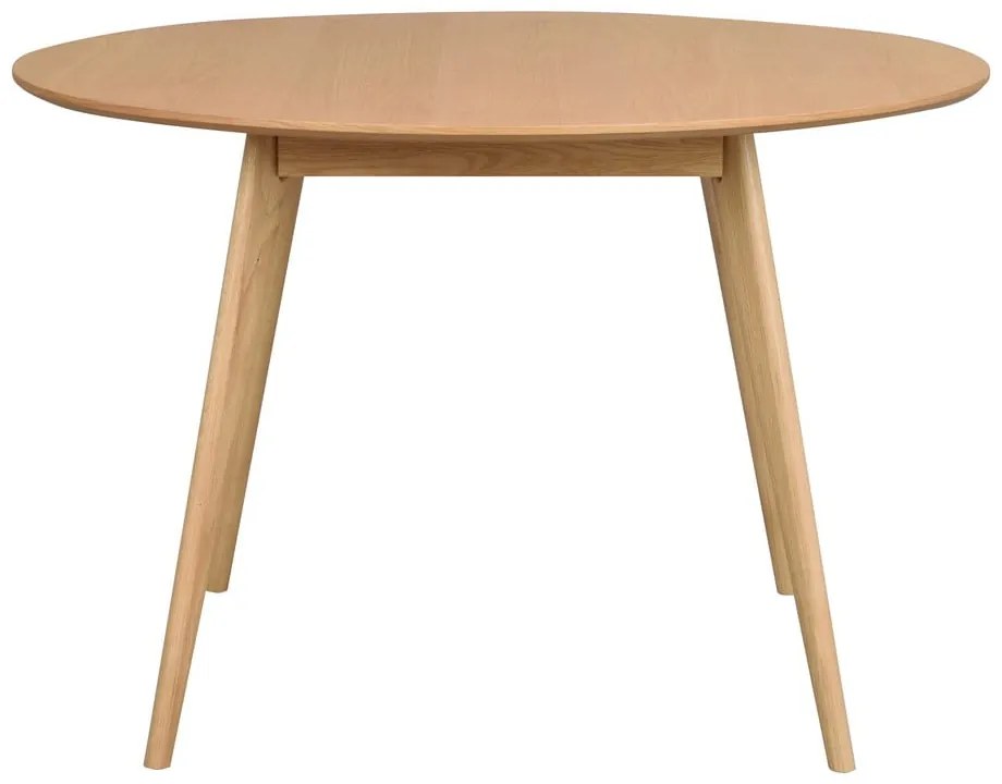 Okrągły stół z blatem w dekorze dębu 115x115 cm Yumi – Rowico