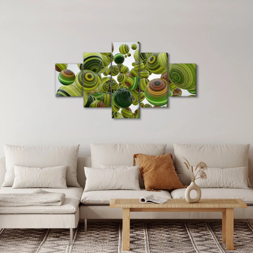Obraz pasiastych kulek (125x70 cm)