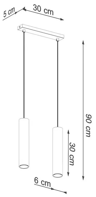 Złota podwójna lampa wisząca sople - A415 C4-E01