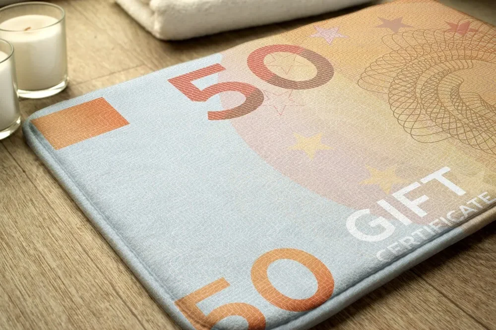 Dywanik łazienkowy antypoślizgowy Euro Pieniądze