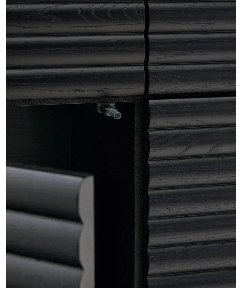 Czarna szafka w dekorze dębu 104,5x144x40 cm Lenon – Kave Home