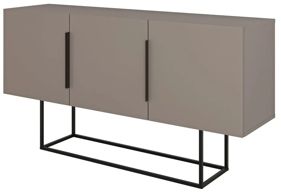 Szarobeżowa niska komoda 150x80 cm Titan – Marckeric
