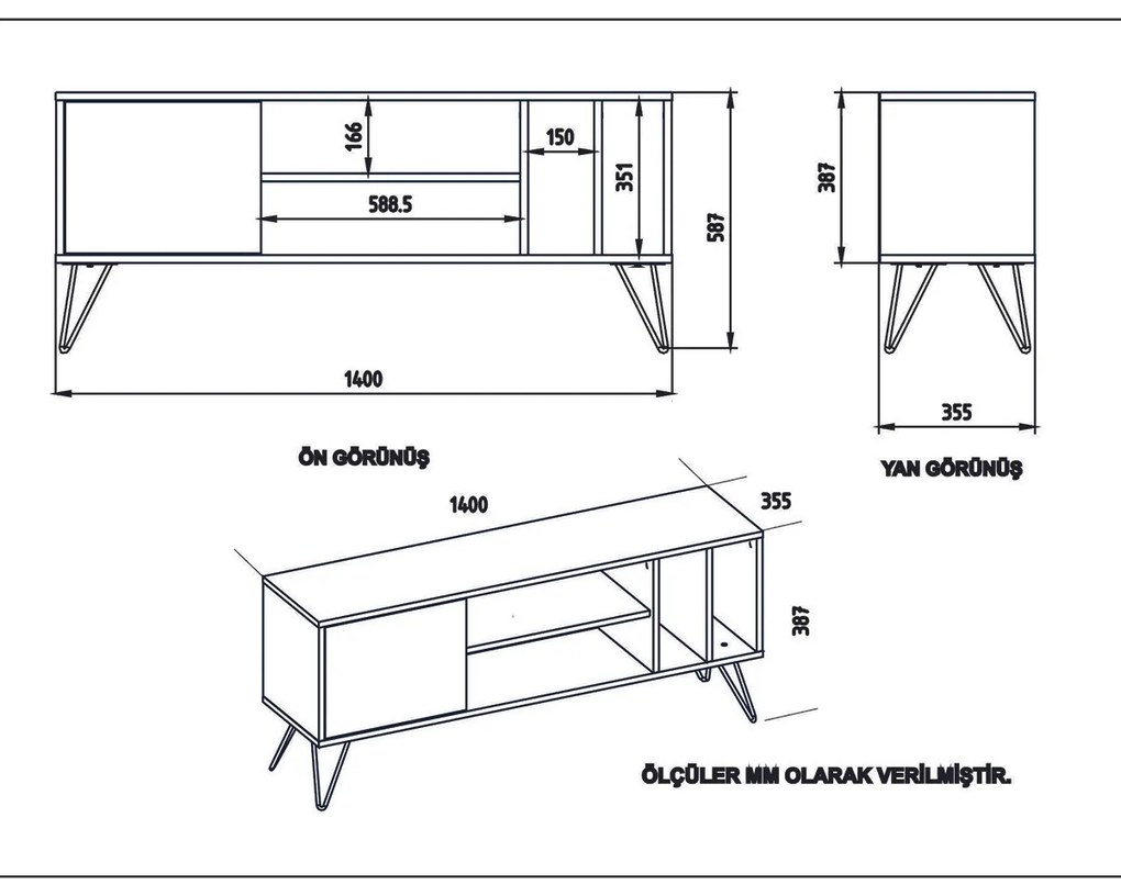 Stolik pod telewizor Mistico Walnut