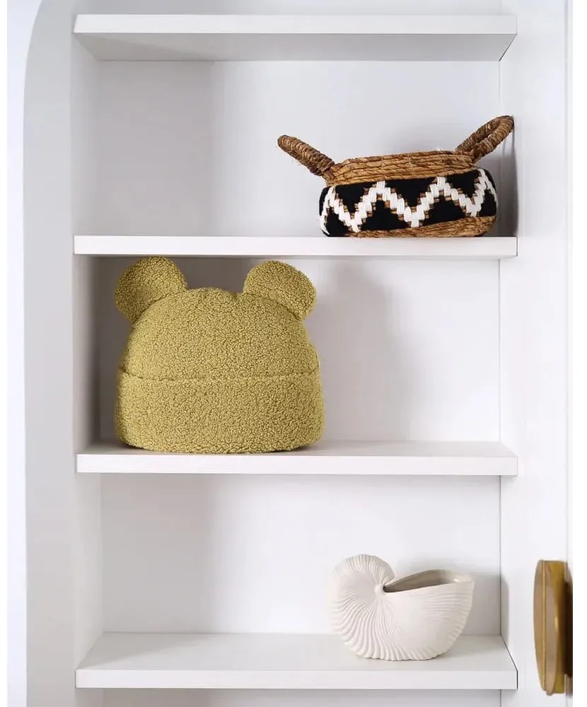 Zielona poduszka na sofę dziecięcą z materiału bouclé Teddy Pouch – Wigiwama