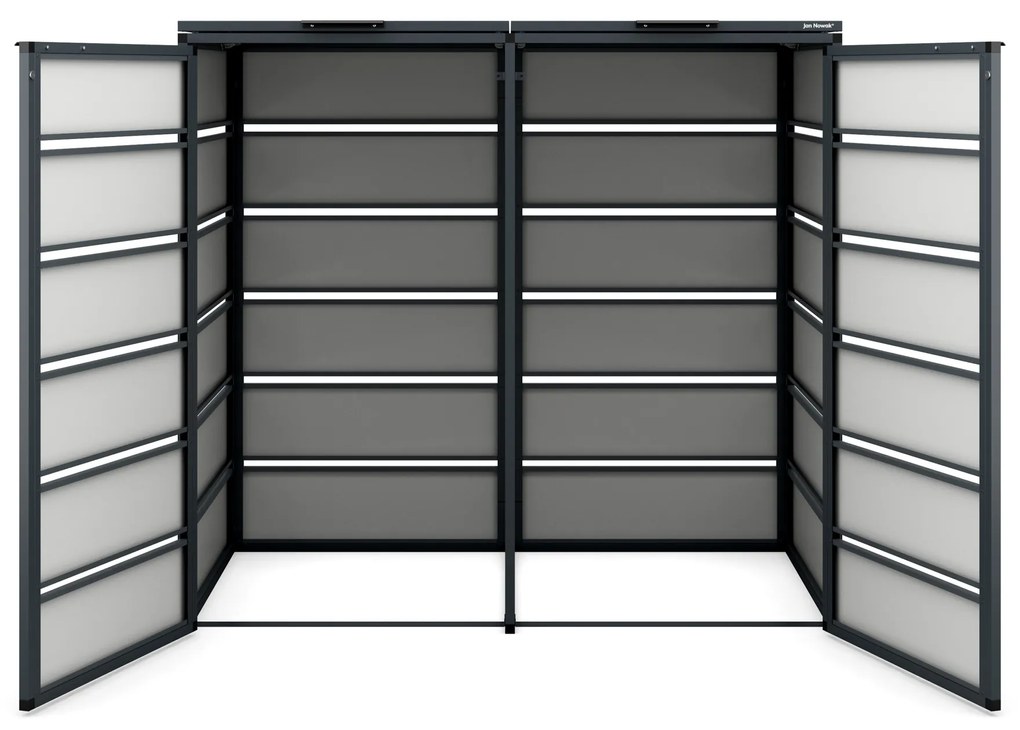 Zabudowa śmietnikowa 240L dwukomorowa, antracyt