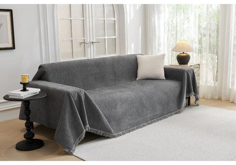 Ciemnoszary pokrowiec na fotel 70 cm Talo – Filumi