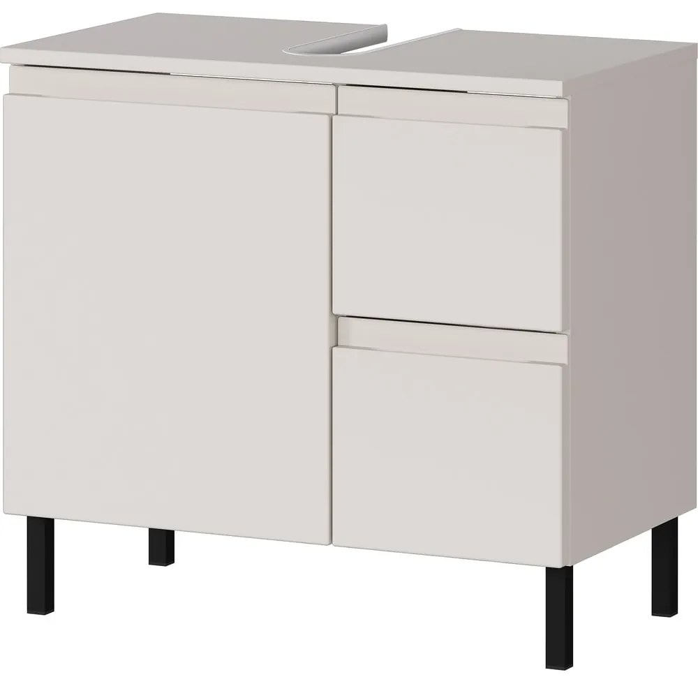 Kremowa niska szafka pod umywalkę 60x56 cm Salinas – Germania