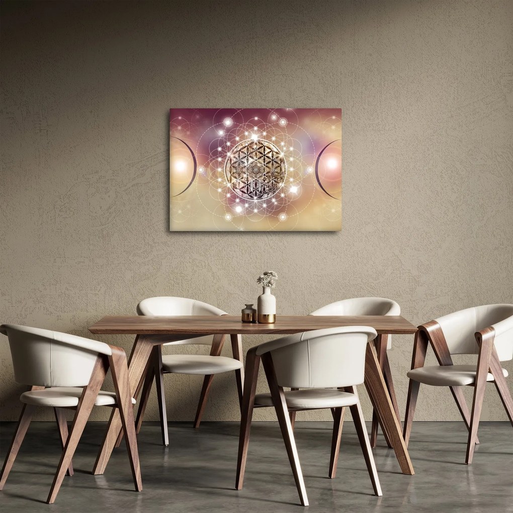 Obraz - Mandala z elementami (70x50 cm)