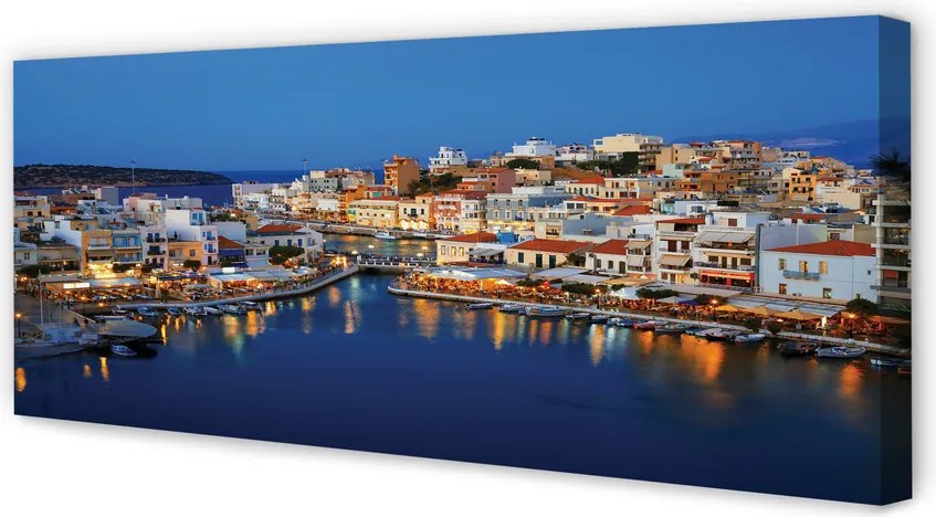 Obraz na płótnie Nocne Wybrzeże w Grecji