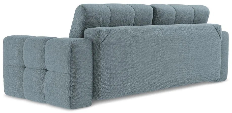 Niebieska rozkładana sofa z materiału bouclé 255 cm Milu – Makamii