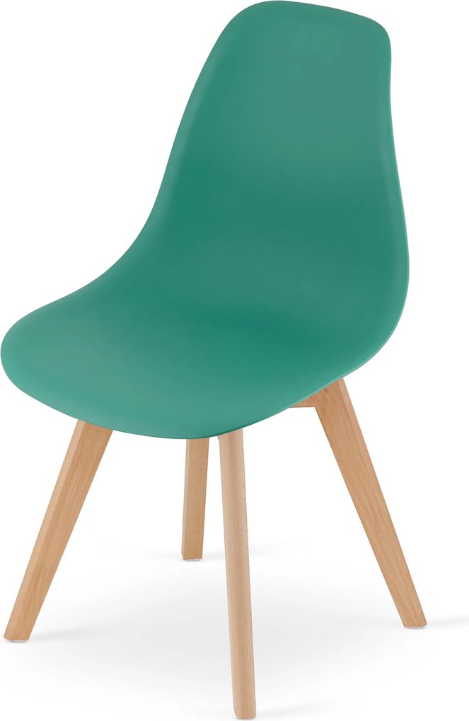 PROMOCJA Zielone krzesło KITO z bukowymi nogami II gatunek