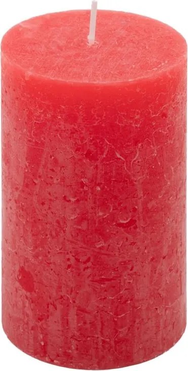 Zestaw świec rustykalnych, 11,5 cm, Ø 6,8 cm, czerwony, 6 sz