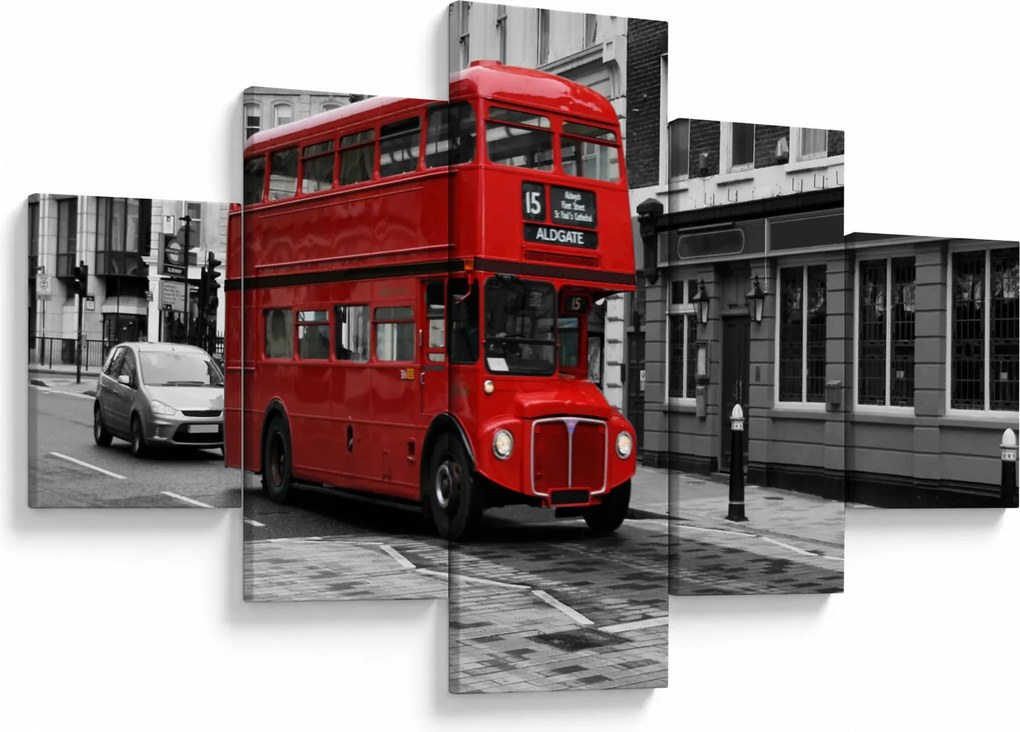Obraz - Londyn z autobusem (125x70 cm)