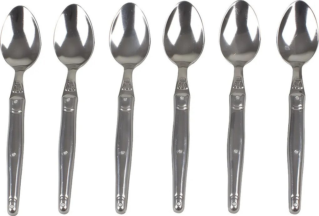 Zestaw 6 łyżeczek do kawy ze stali nierdzewnej Laguiole JEAN DUBOST