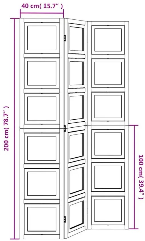 3 panelowy parawan z ramkami na zdjęcia A1-F70