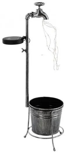 Aldotrade Lampa solarna Kranik z doniczką, 30 LED, ciepła biała