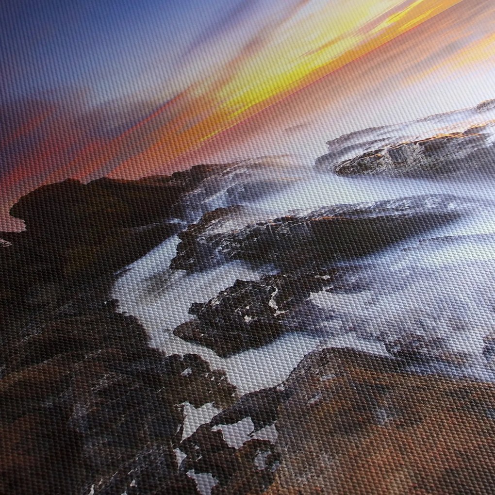 Obraz góry we mgle (170x50 cm)