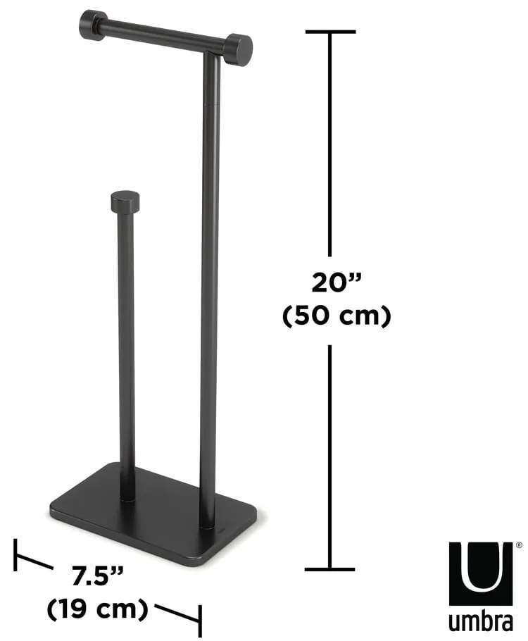 Stalowy stojak na papier toaletowy Cappa – Umbra