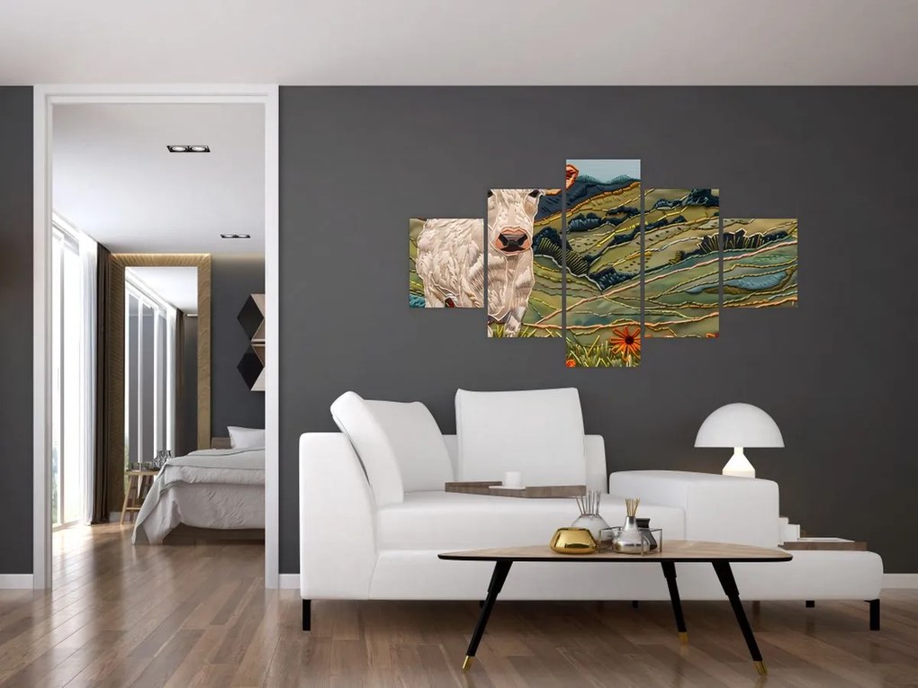 Obraz - Imitacja dzianego motywu (125x70 cm)