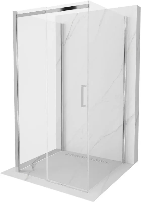 Mexen Omega-3S kabina prysznicowa 3-ścienna, rozsuwana 100 x 100 cm, transparent, chrom - 825-100-100-01-00-3S
