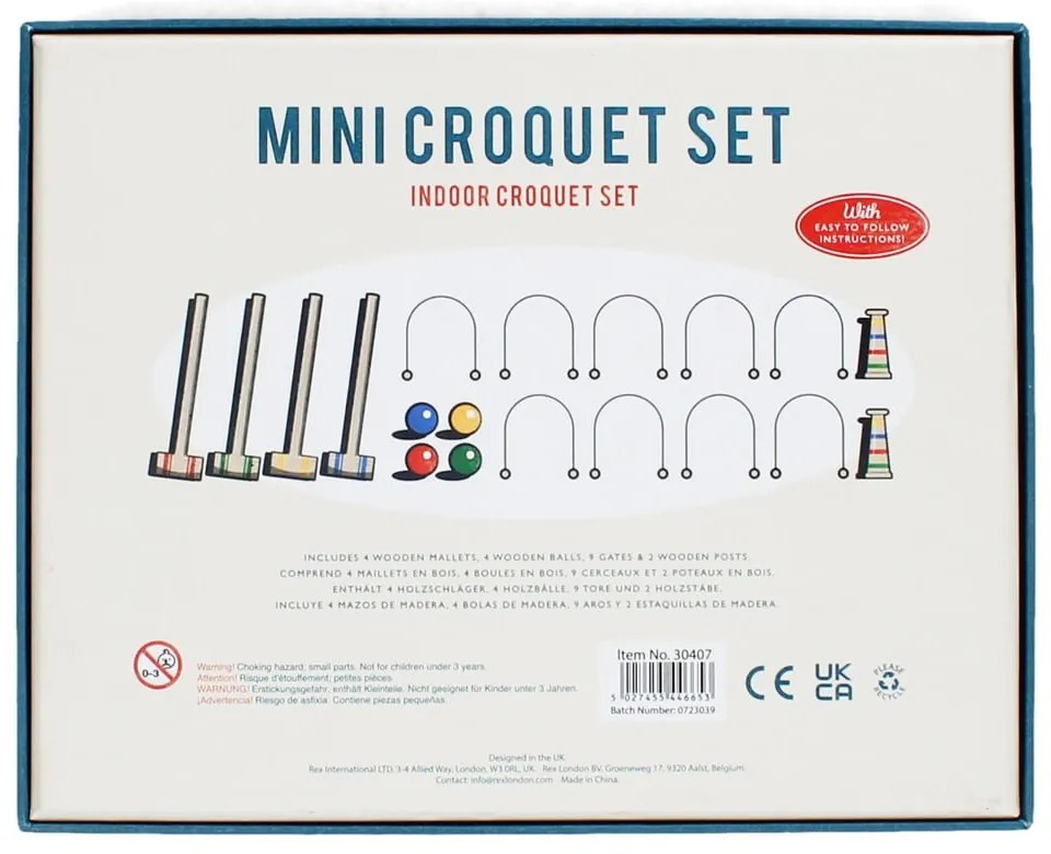Krykiet stołowy Mini Croquet Set – Rex London