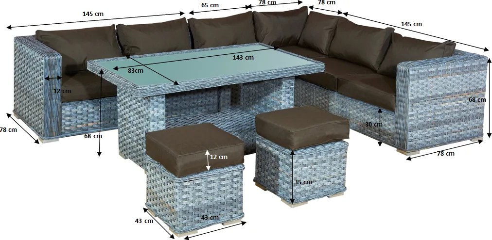Zestaw mebli ogrodowych Maestoso