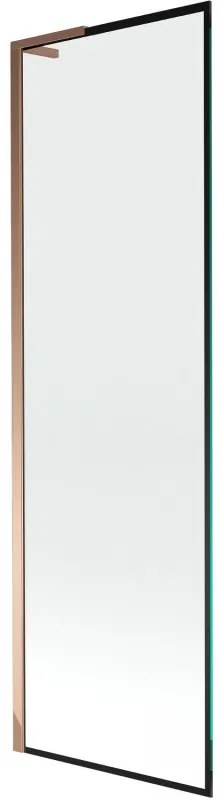 Mexen Next L parawan nawannowy 1-skrzydłowy 60 x 150 cm, czarny wzór, różowe złoto - 895-060-000-03-70-60