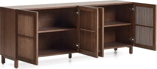 Ciemnobrązowa komoda w dekorze orzecha 181x71,5x42,5 cm Beyla – Kave Home