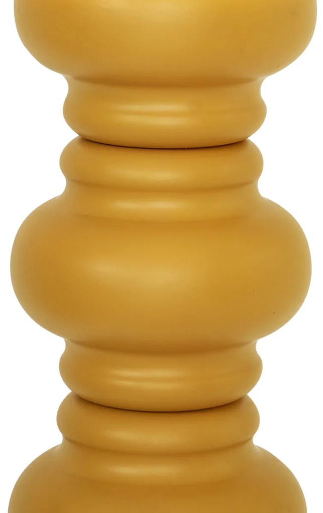 Retro Lampa Podłogowa Musztardowożółta z Matowym Szkłem - Fedde