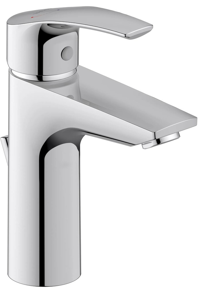 Bateria umywalkowa Duravit DuraVelezChrom - z funkcją FreshStart - z zestawem odpływowym - 18,7 cm