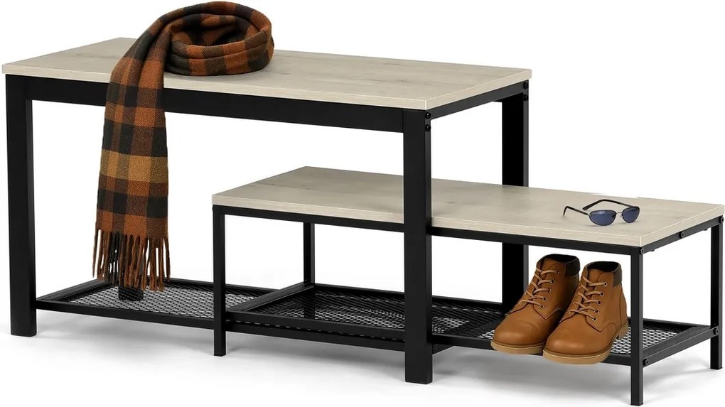 Półka na buty, zestaw 2 szt., dąb Sonoma